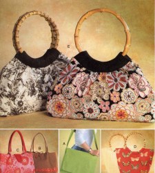 4323 MCCALLS 5 HANDLED LINED PURSE HANDBAGS PATTERN